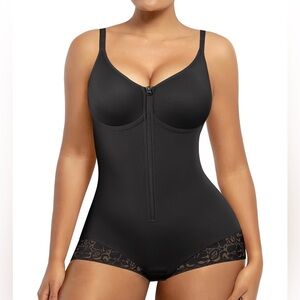 SHAPELLX Shapewear Tummy Control Zipper Half Body Butt Lifting Faja SZ  M